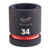 Milwaukee Krafthylsa 1" SHW STD Kort 34MM