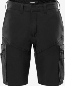 Svart Fristads Serviceshorts i 4‑vägsstretch med fickor och förstärkningar (modell 2655 GLWS)