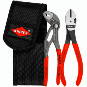 KNIPEX 00 20 72 V02 mini-tångsats i verktygsbältesväska (Cobra + avbitare)