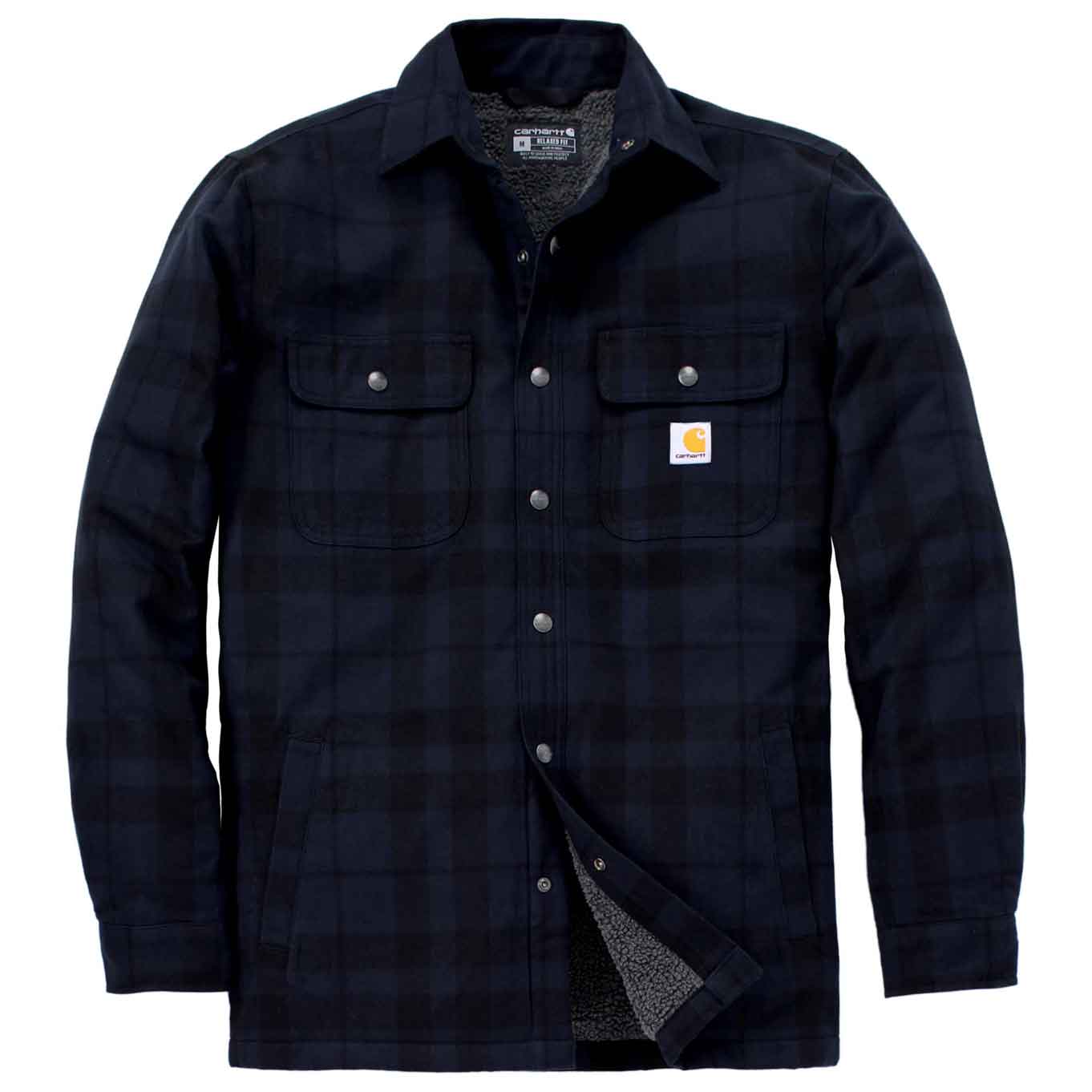 Carhartt flannel sherpa jacket Navy