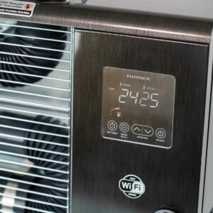 LED-display och soft-touch kontrollpanel på Airrex AH-300i infravärmare