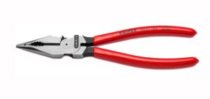Knipex spetsig kombinationstång 185 mm med smala käftar och plastbelagda handtag