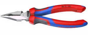 Knipex spetsig kombinationstång 185 mm med flerkomponents handtag och greppzon