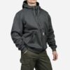 Carhartt Wind Fighter Hoodie i fleece med luva och dragkedja – Relaxed Fit