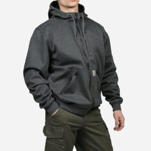 Carhartt Wind Fighter Hoodie i fleece med luva och dragkedja – Relaxed Fit