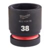 Milwaukee Krafthylsa 1" SHW STD Kort 38MM