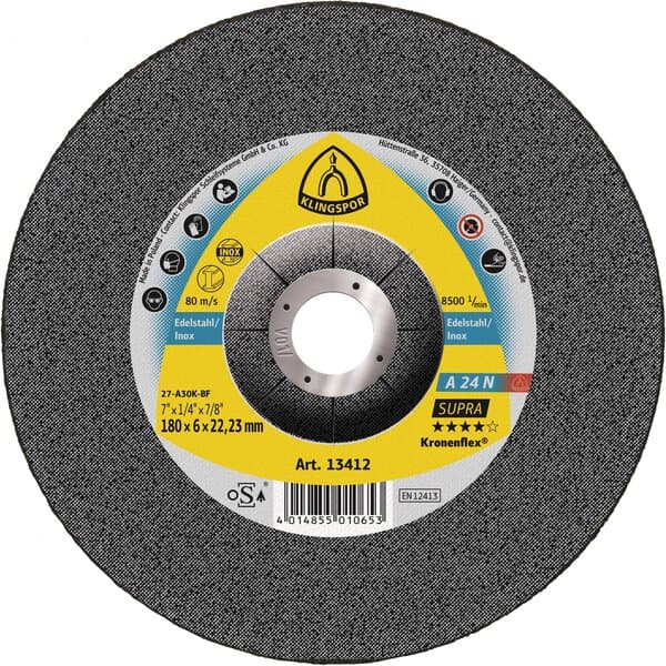 KL2922 Klingspor Navrondell A24N Supra Försänkt Nav 125x6x22,23mm