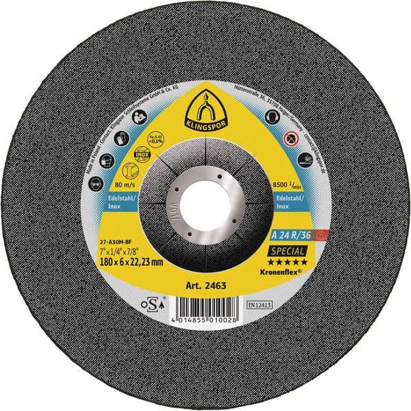 KL2463 Klingspor Navrondell A24R36 Special Försänkt Nav 180x6x22,23mm