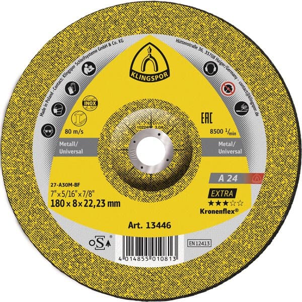 KL13447 Klingspor Navrondell A24EX Extra Försänkt Nav 230x6x22,23mm