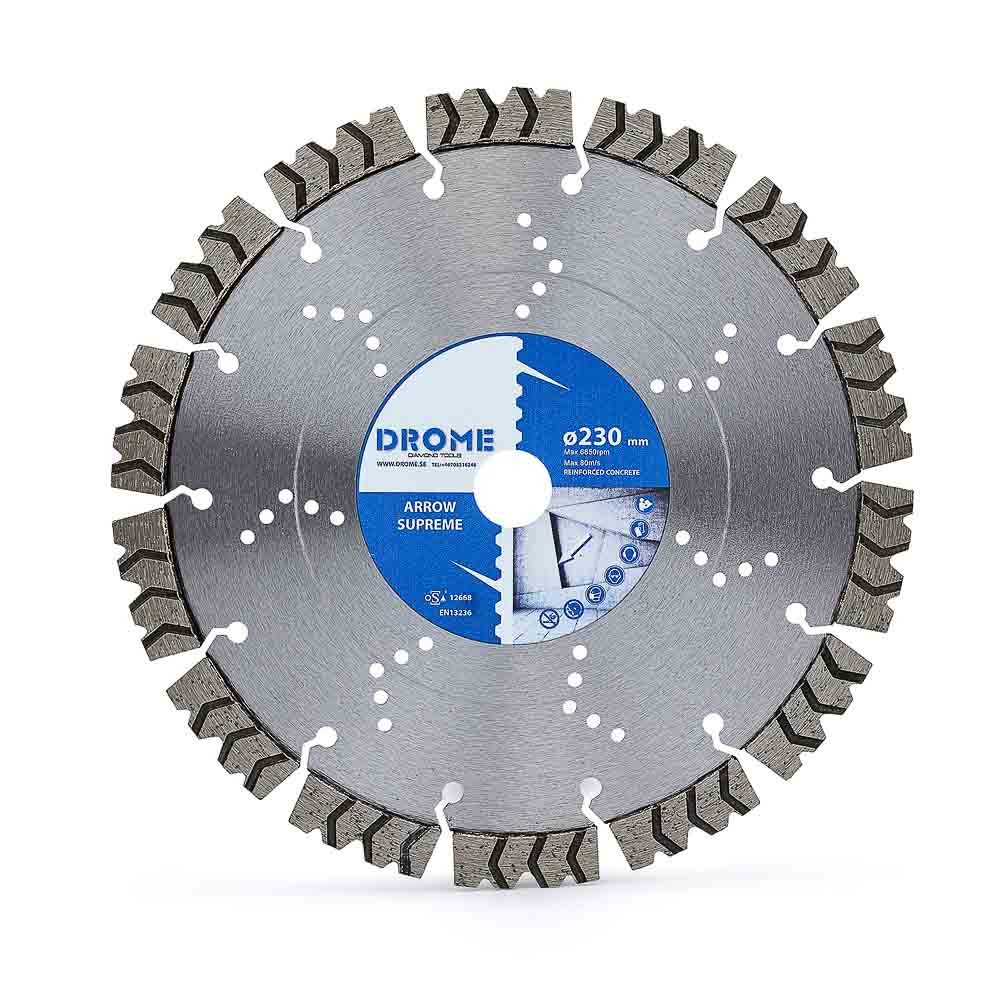 ARROW230B Drome Diamantklinga Arrow 230/22,23mm