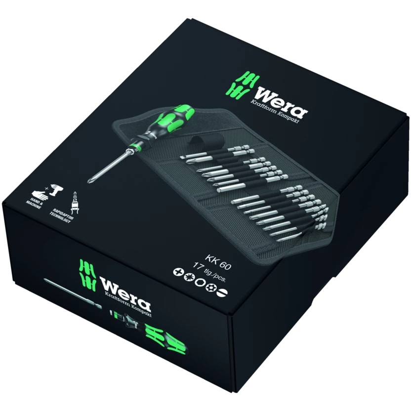 05059295001_1 WERA Bitshandtag med 89 mm bits 17 delar