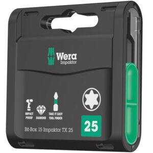 WERA Bit-Box Impaktor TX25 15-Pack