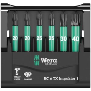 WERA Bitssats Impaktor TORX® 6 delar